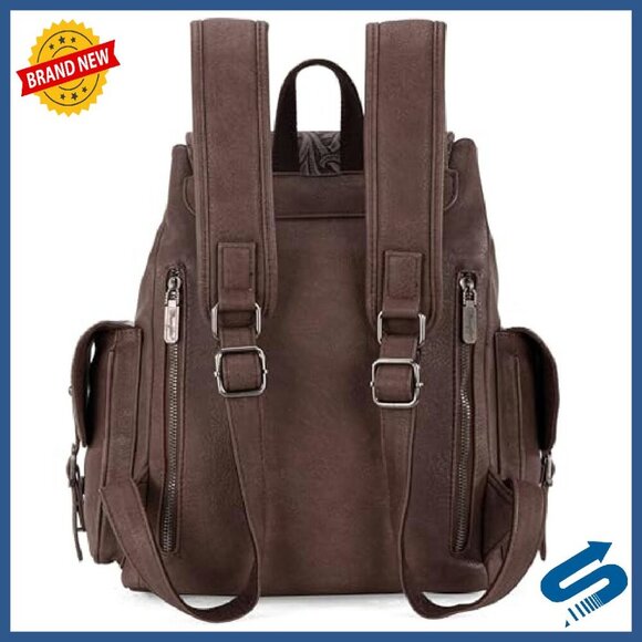 Floral Tooled Western Backpack Purse 30L Laptop Travel Bag main image 4